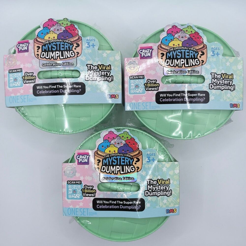 RMS - The Original Mystery Dumpling: Celebrations Edition (Set of 3) NEW Squishy